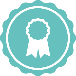 Icone badge pour les années d'expérience de l'entreprise